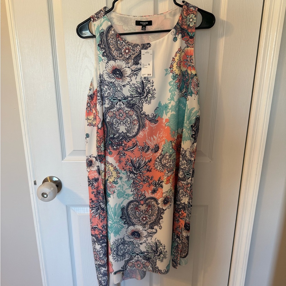 Floral Sleeveless Dress - Multicolor